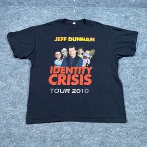 Jeff Dunham Identity‎ Crisis Tour 2010 Graphic T-Shirt Mens 2XL Black Comedy Tee